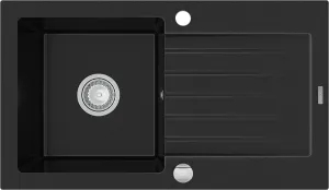 MEXEN MEXEN - Pablo granitový drez 1 s odkvapkávačom 752x436 mm, čierna 6510751010-77