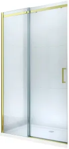 MEXEN - OMEGA posuvné dvere 130x190 cm 8 mm zlatá, transparent so sadou pre niku 825-130-000-50-00 #2246774