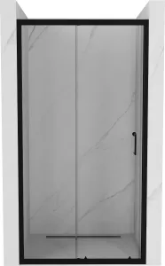 MEXEN - Apia posuvné sprchové dvere 115, transparent, čierna 845-115-000-70-00