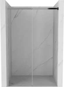MEXEN - Omega posuvné sprchové dvere 150, sklo transparent, chróm so sadou pre niku 825-150-000-01-00