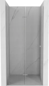MEXEN - LIMA skladacie dvere 85x190 cm 6mm, chróm, transparent so stenovým profilom 856-085-000-01-00 #1594539