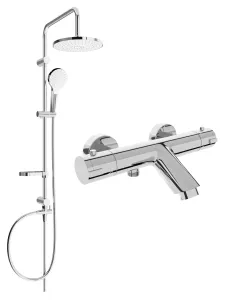 MEXEN/S - Erik sprchový stĺp vrátane vaňovej termostatickej batérie Kai, chróm 77300205-00