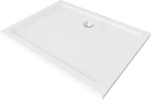 Obdĺžniková sprchová vanička MEXEN SLIM biela, 110 x 100 cm + sifón