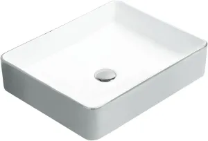 MEXEN - Estela umývadlo na dosku 50x40 cm biela / strieborná 22105052