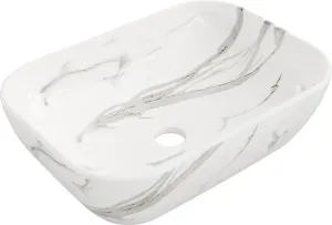 MEXEN - Rita umývadlo na dosku 45 x 32 cm, biely kameň 21084584