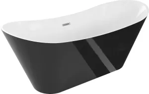 MEXEN - Celia vaňa voľne stojaca 170x75 cm, biela/čierna, sifón chróm 52331707575