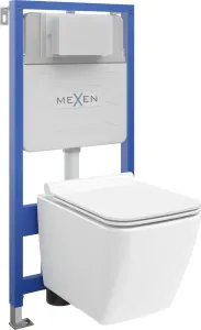 MEXEN/S - WC predstenová inštalačná sada Fenix XS-F s misou WC Vega + sedátko softclose, biela 68030654000