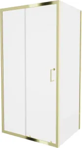 MEXEN/S - Apia sprchovací kút obdĺžnik 110x100, transparent, zlatá 840-110-100-50-00