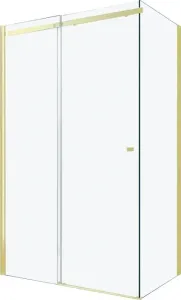 MEXEN/S - OMEGA sprchovací kút 100x80, transparent, zlatá 825-100-080-50-00
