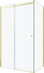 MEXEN/S - OMEGA sprchovací kút 100x90, transparent, zlatá 825-100-090-50-00