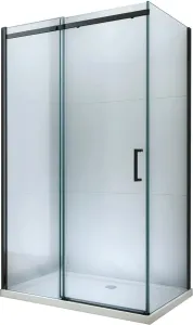 MEXEN/S - OMEGA sprchovací kút 140x100, transparent, čierna 825-140-100-70-00