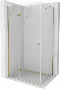 MEXEN/S - Roma sprchovací kút 100 x 90, transparent, zlatá - 854-100-090-50-00 854-100-090--50-00