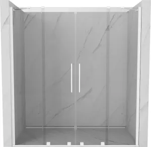 MEXEN/S - Velar Duo posuvné sprchové dvere 180, transparent, białe 871-180-000-02-20