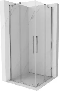 MEXEN/S - Velar Duo štvorcový sprchovací kút 90 x 90, transparent, chróm 871-090-090-02-01