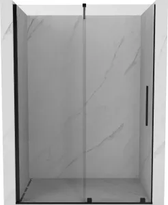 MEXEN/S - Velár posuvné sprchové dvere 140, transparent, čierna 871-140-000-01-70