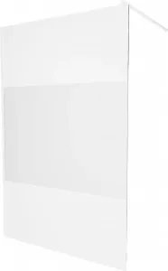 MEXEN/S - KIOTO Sprchová zástena WALK-IN 110 x 200, transparent/dekor 8 mm, biela 800-110-101-20-35