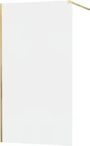 MEXEN/S - KIOTO Sprchová zástena WALK-IN 90x200 cm 8 mm, zlatá, matné sklo 800-090-101-50-30