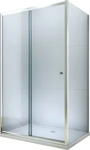 MEXEN/S - Apia sprchovací kút posuvný 100x80, sklo transparent, chrom + vanička 840-100-080-01-00-4010