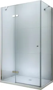 MEXEN/S - Roma sprchovací kút otvárací 110x100, sklo transparent, chróm + vanička 854-110-100-01-00-4010