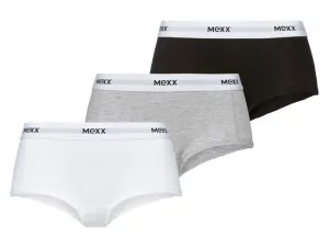 MEXX Dámske nohavičky, 3 kusy (XL, biela/čierna/sivá)