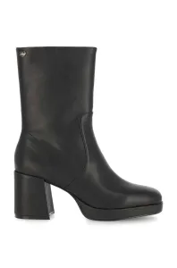 Členkové topánky Mexx Kiwi dámske, čierna farba, na podpätku, #8489710