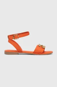 Kožené sandále Mexx Lena dámske, oranžová farba, MXCY011801W