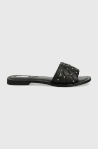 Kožené šľapky Mexx Sandal Jewel dámske, čierna farba, #227098