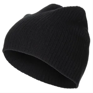 MFH Beanie čiapka pletená vrúbkovaná čierna