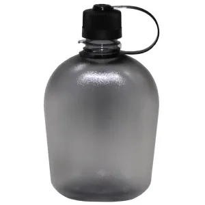Poľná fľaša transparentná čierna, 1l