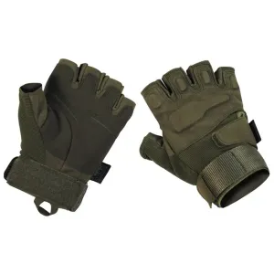 MFH Tactical rukavice bez prstov 1/2, olivové #6158456