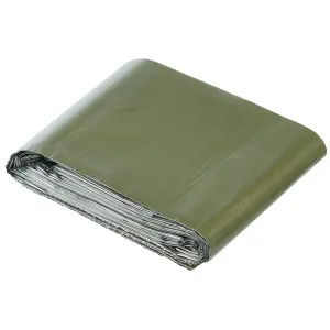 Nouzová záchranná deka - alu fólie MFH® – Zelená / stříbrná (Farba: Zelená / strieborná) #2368871