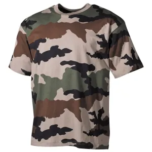 Bavlnené tričko US army MFH® s krátkym rukávom – Camouflage Centre Europe (CCE) (Farba: Camouflage Centre Europe (CCE), Veľkosť: L) #2372668