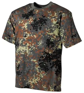 Bavlnené tričko US army MFH® s krátkym rukávom – Flectarn (Farba: Flectarn, Veľkosť: 3XL) #5807137
