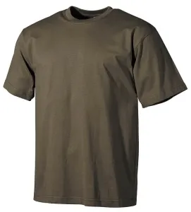 Bavlnené tričko US army MFH® s krátkym rukávom – Olive Green  (Farba: Olive Green , Veľkosť: L) #5807115