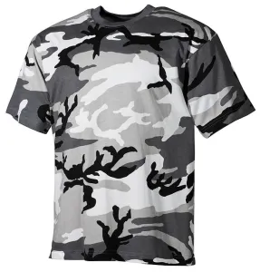 Bavlnené tričko US army MFH® s krátkym rukávom – Urban (Farba: Urban, Veľkosť: S) #2372652