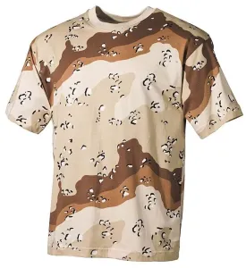 Bavlnené tričko US army MFH® s krátkym rukávom – US desert 6 color (Farba: US desert 6 color, Veľkosť: S) #2372653