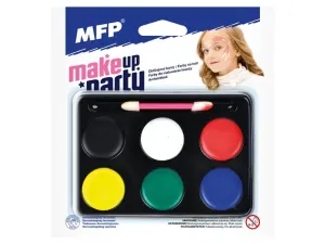 Sada farieb na tvár so štetcom MakeUp Party - 6 ks - MFP Paper