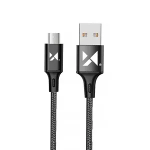 MG kábel USB / micro USB 2.4A 1m, čierny (WUC-M1B)