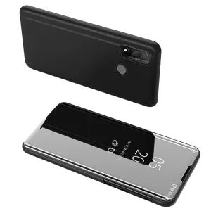 Hurtel Clear view čierné púzdro na telefon Huawei P Smart 2020