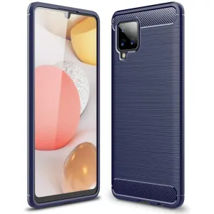 MG Carbon Case Flexible silikónový kryt na Samsung Galaxy A42 5G, modrý