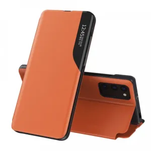 MG Eco Leather View knižkové puzdro na Xiaomi Mi 10 Pro / Xiaomi Mi 10, oranžové #1754739