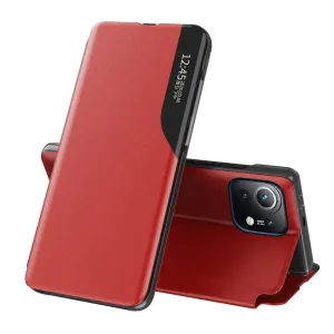 IZMAEL Xiaomi Mi 11 Elegantné knižkové puzdro View Case  KP10884 červená