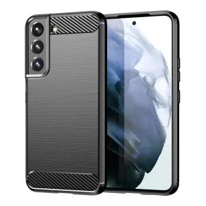 MG Carbon Case Flexible silikónový kryt na Samsung Galaxy S22 Plus, čierny