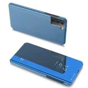 MG Clear View knižkové puzdro na Samsung Galaxy S21 Plus 5G, modré