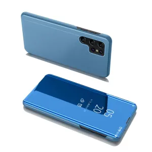 Hurtel Clear view modré púzdro na telefon Samsung Galaxy S22 Ultra