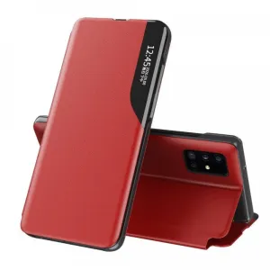 MG Eco Leather View knižkové puzdro na Samsung Galaxy A12 / M12, červené