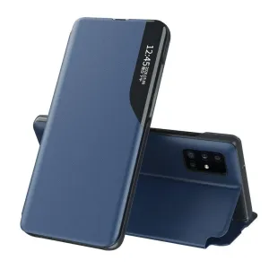 MG Eco Leather View knižkové puzdro na Samsung Galaxy S20 Ultra, modré