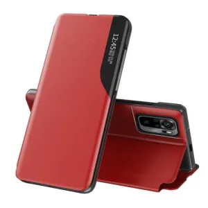 MG Eco Leather View knižkové puzdro na Xiaomi Redmi Note 10 / 10S, červené
