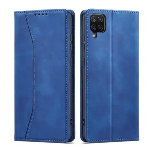 MG Magnet Fancy knižkové kožené puzdro na Samsung Galaxy A12 5G, modré