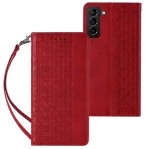 MG Magnet Strap knižkové kožené puzdro na Samsung Galaxy A23 5G, červené